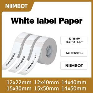 NiiMBOT 미니 휴대용 열전사 프린터 접착제 라벨 스티커, D11, D101 용, 흰색 스티커, D110, 1 롤 용지