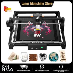 엘리도르 Z6 6W/12W 레이저 조각기 작업 영역 300x300mm 레이저 커팅 블루 라이트 CNC 합판 아크릴 유리 조각에 이상적