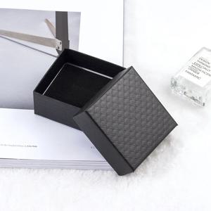 7*7cm 블랙 컬러 사각형 체크 무늬 여성용 보석함 (목걸이, 팔찌, 귀걸이, 반지) 고급 포장 선물 상자 K-