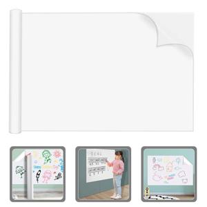 45cm x 2m 대형 지울 수 있는 화이트보드, 접착식 건식 지우개 보드, 이동식 벽 스티커 (가정용 회의실 게시판)