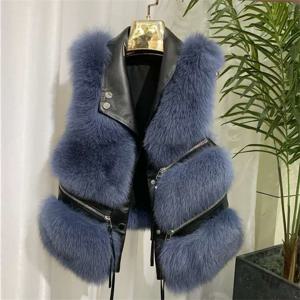 고품질 퍼 조끼 자켓 여성 2026 겨울 신상 한국산 인조 폭스 퍼 조끼 숏 퍼 조끼 여성 조끼 민소매