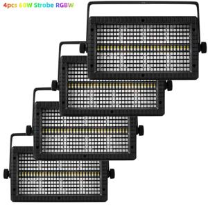 4개 LED 60W 스트로브 RGBW 4in1 LED 업라이트 바 DMX 라이트 DJ DMX512 디제이 파티 디스코용