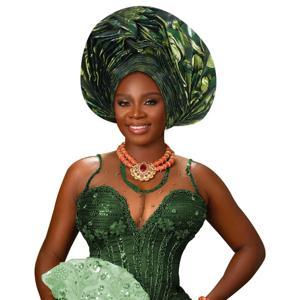 우아한 아프리카 Autogele 여성 터번 모자 나이지리아 웨딩 Gele 아프리카 Headtie 저녁 파티 모자를 착용 준비