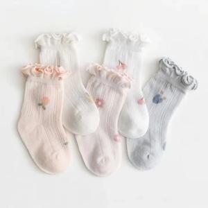 0-5Y 신생아 아기 레이스 양말 귀여운 공주 양말 소녀 유아 여름 얇은 메쉬 아기 면화 소녀 통기성 프릴 양말
