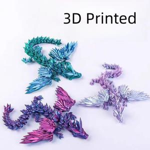 14cm 3D 인쇄 매직 윙 드래곤 움직일 수있는 공동 Fidget 장난감 회전식 관절 사무실 데스크탑 장식 장난감 공예 선물