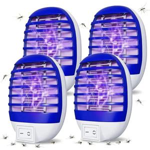 LED 모기 킬러 전기 파리 트랩 무취 UV LED 조명 침실, 거실, 실내 EU/US 플러그 적합