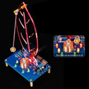 DC 5V 전자기 스윙 세트 다채로운 LED 흐름 빛 DIY 용접 부품
