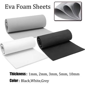 1pcs 1/2/3/5/10mm EVA 폼 시트, 흡음 소음 스폰지, 모델 제작을위한 코스프레 공예 재료