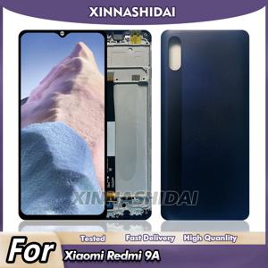 레드미 9A/9C용 AAA+ TFT LCD 디스플레이 터치 스크린 디지타이저 어셈블리 부품 (샤오미 M2006C3MG용, 프레임 및 배터리 커버 포함)