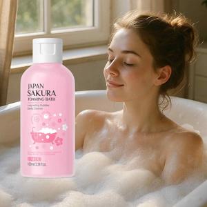 LAIKOU 사쿠라 포밍 배스 젠틀 클렌징 소프트 스무스 100ml 일본 목욕 제품