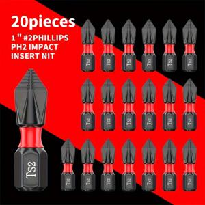 20pcs 텅스텐 강철 강력한 자기 코일 전기 스크루 드라이버 크로스 헤드 전기 스크루 드라이버, 고경도 핸드 전기