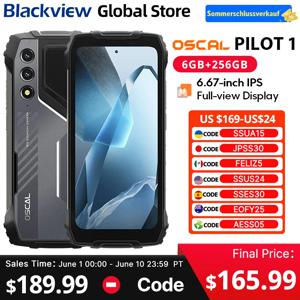 블랙뷰 오스칼 파일럿 1 러기드폰 6.67인치 HD+ 90Hz 디스플레이 5W 박스 스피커 6GB 256GB 헬리오 G81 CPU 15000mAh NFC 휴대폰
