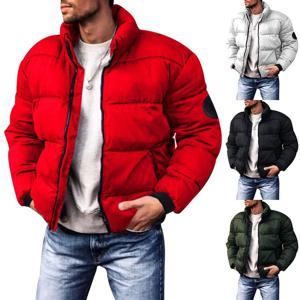 2025 겨울 신상 남성 다운 코튼 재킷 데일리 캐주얼 방풍 따뜻한 파카 아우터 숏 스탠드 칼라 따뜻한 코튼 의류