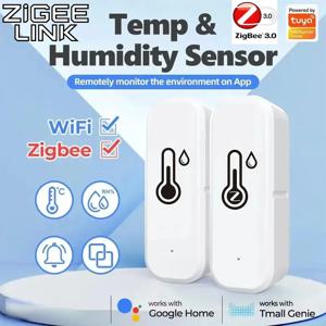 Tuya 온도계로 구동됨 Zigbee 3.0/Wifi 스마트 온도 습도 센서 앱 스마트 홈 보안 Google 홈과 연동됨