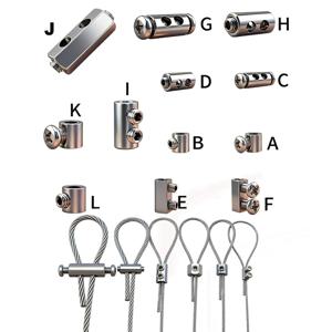 1-4mm 스테인리스 스틸 와이어 로프 클램프, 조절 가능한 금속 클램프, 파이프 클램프는 가정용 그림 걸이에 사용할 수 있습니다.