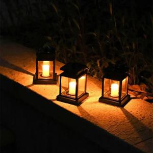 태양열 LED 조명 야외 초점 플로어 랜턴 패널 촛불 테라자 실내 걸이식 발코니, 정원용 새 장식 조명