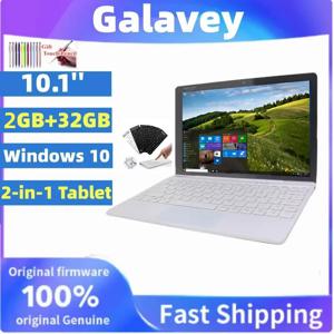 휴대용 10.1인치 2-in-1 노트북 2GB DDR RAM 32GB ROM 64비트 윈도우 10 Z8350 쿼드 코어 태블릿 탈착식 키보드 1280x800IPS