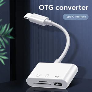 3 in 1 USB 컨버터 멀티 포트 허브 어댑터 TF CF SD 메모리 카드 리더 USB 타입 C 어댑터 (휴대폰, 맥북, 화웨이, 삼성, 오포용)