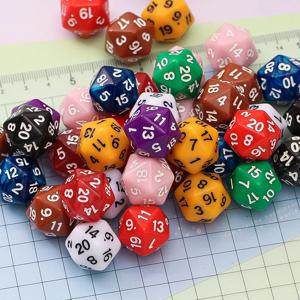 10PCS 아크릴 D20 다면체 주사위 수학 교육 용품 학습 자료 장난감 어린이를위한 파티 호의 소년 소녀