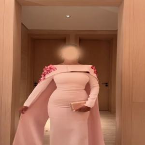 두바이 우아한 빈티지 맞춤형 핑크 정장 행사용 드레스 꽃 장식 이브닝 파티 가운