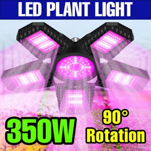 350W E27/E26 LED 성장 램프 온실 꽃 야채 재배 수경법을 위한 전체 스펙트럼 접이식 식물 채우기 조명
