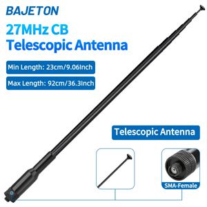 BAJETON CB 라디오 안테나 27MHz SMA-여성형 텔레스코픽 워키토키 BAJETON BJ-9000 BJ-7800 BJ-8300 Radtel RT-950PRO 라디오용