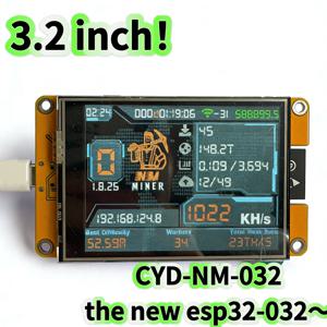 NMMiner NerdMiner V2 해시레이트 럭키 마이너 ESP32 3.2인치 스마트 디스플레이 암호화폐 솔로 로터리 960KH/s 비트코인 ESP32-032 보드