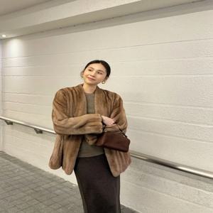 친환경 밍크 퍼 코트 V넥 다용도 패셔너블 여성 자켓 가죽&퍼 일체형 봄 신상품