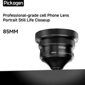 PICKOGEN 85mm 망원폰 렌즈 전문 인물 사진 배경 보케 효과 2.2X 배율 아이폰용