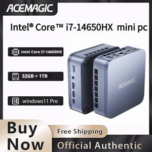 인텔 코어 I7-14650HX AI 미니 PC 32GB DDR5 RAM 1TB NVMe SSD 게이밍 워크스테이션 윈도우 11 프로 4K 트리플 디스플레이 USB4 WiFi 6E