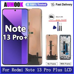 Redmi Note 13 Pro+ LCD 디스플레이 터치 스크린 디지타이저용 새로운 AMOLED 디스플레이 Redmi Note 13Pro Plus 5G 디스플레이 교체용