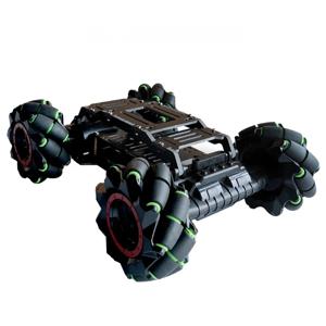 4륜 구동 메카넘 휠 RC 로봇 자동차 섀시 (아두이노, 라즈베리 ESP32 로봇 자동차용) 모터 엔코더 프로그래밍 가능 로봇 DIY 키트