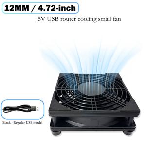 120mm 4.72인치 5V USB 라우터 냉각 팬, 전자기기용 미니 저소음 쿨러
