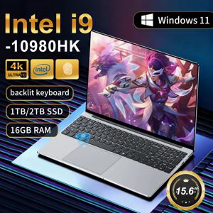 2026년형 15.6인치 노트북 컴퓨터 PC 인텔 코어 i9 10980HK 윈도우 11 16GB 램 1TB SSD 지문인식 잠금해제 노트북 백라이트 노트북
