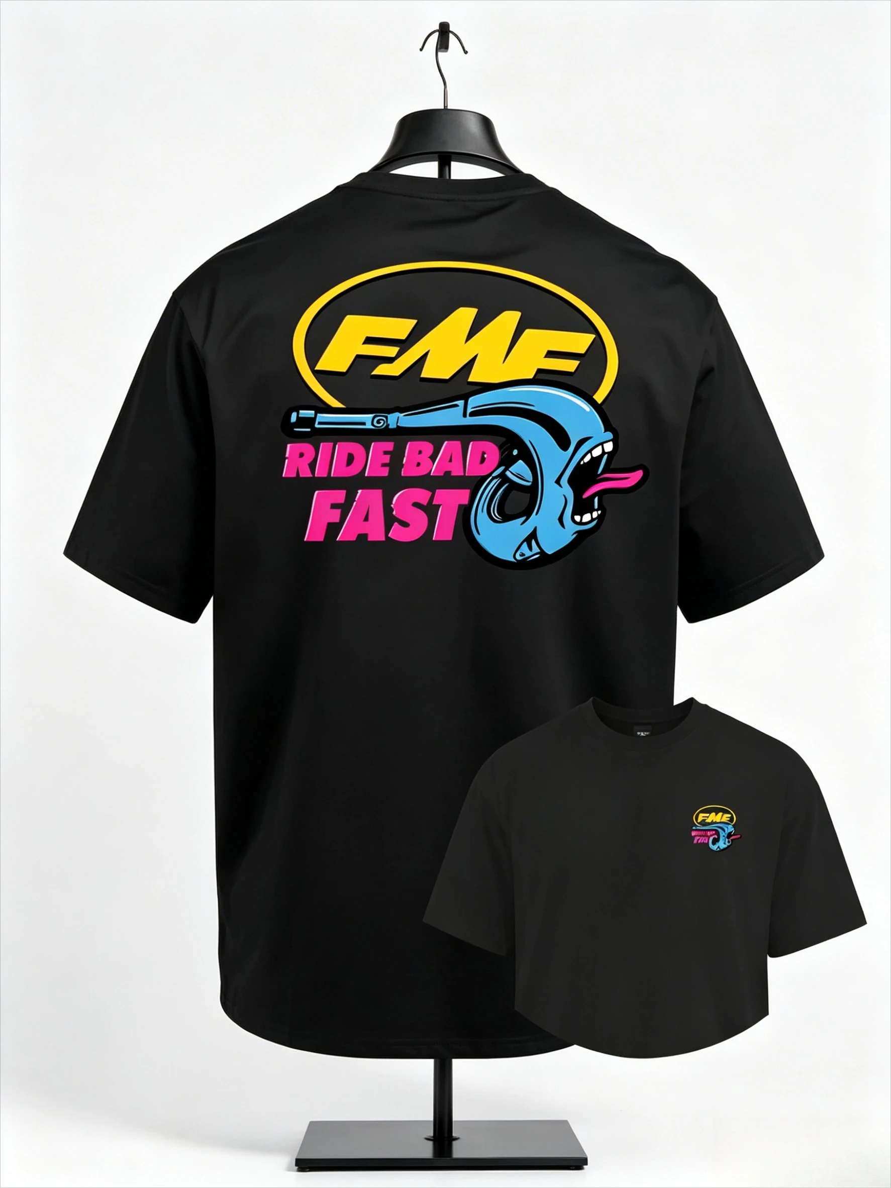 FMF 라이드 배드 패스트 모토크로스 티셔츠 (남성용) 100% 코튼 더트 바이크 레이싱 그래픽 티셔츠 캐주얼 반팔 화이트 2026 신상품