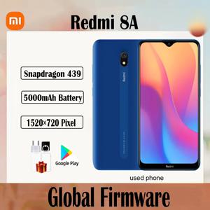 글로벌 펌웨어 샤오미 레드미 8A 스마트폰 5000mAh 6.22인치 4G 64G 스냅드래곤 439 12MP 18W 얼굴인식 중고폰