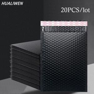 20 개/몫 검정색 폼 봉투 가방 자체 밀봉 메일러 버블 메일링 가방이있는 패딩 처리 된 배송 봉투 배송 패키지 가방