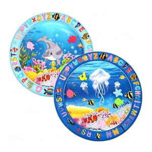 1pc 라운드 돌피 해파리 풍선 PVC 아기 놀이 물 매트 유아 패드 어린이 조기 교육 활동 장난감 매트 쿠션 선물