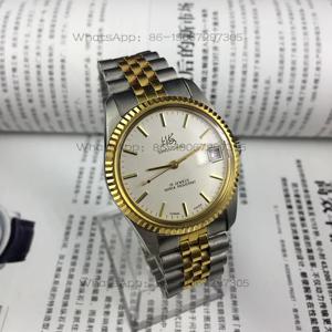 상하이 19 주얼 싱글 캘린더 수동 기계식 시계, 엔진으로 회전하는 다이얼 스트립 마커 37mm 오리지널 스톡