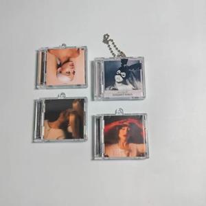 ArianaGrande 미니 CD 앨범 NFC 뮤직 키체인, NFC 상품 펜던트 및 응원 아크릴 장식품 무료 배송
