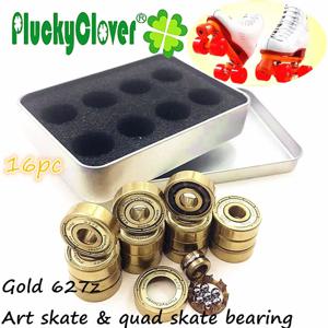 16pcs 627 쿼드 스케이트 베어링 7mm 보어 예술적 스케이트 롤러 하키 쿼드 하키 스케이트 베어링 627 7x22x7mm 아트 스케이트 베어링