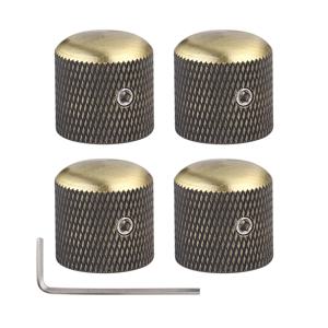 3pcs/4pcs 금속 돔 손잡이 일렉트릭베이스 기타 손잡이 렌치가있는 볼륨 톤 컨트롤 손잡이 청동/BK/CR/GD/블랙 니켈