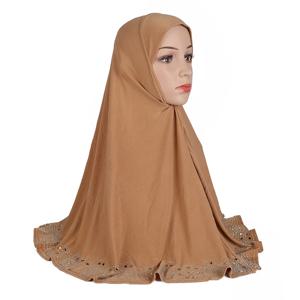 H001 성인 빅 사이즈 이슬람 hijab 스카프 라인 석 이슬람 머리 스카프 모자 armia headwrap 라마단 선물에 당겨
