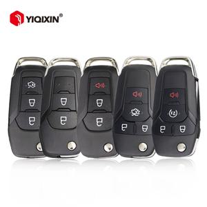 포드 포커스 퓨전 몬데오 쿠카 Mk2 Mk7 F-150 익스플로러 레인저용 2/3/4 버튼 플립 리모트 자동차 키 쉘, 미가공 HU101 블레이드