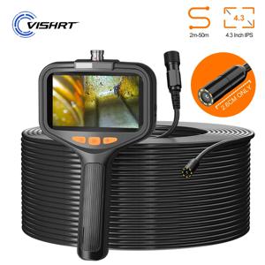 4.3'' 산업용 내시경 카메라 1080P HD 50m 엄밀한 케이블 휴대용 방수 내시경 카메라 분할 디자인 체크 자동차 하수구
