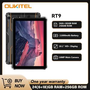 Oukitel RT9 견고한 태블릿견고한 태블릿 10.1인치 HD 디스플레이 24GB RAM 256GB 방수 태블릿 11000mAh 배터리 안드로이드 14.0 태블릿 PC