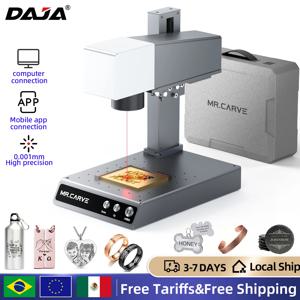 DAJA M1 프로 파이버 레이저 조각기, 휴대용 비즈니스 마킹 머신, 휴대폰 컴퓨터용, 모든 금속 플라스틱 가죽 각인