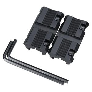 2개입 스코프 어댑터 마운트 베이스 11mm 도브테일 - 20mm 위버 피카티니 레일 마운트 컨버터 9.5mm -10mm 도브테일