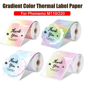 50x50mm 레이저 스티커 자체 접착 열 접착 라벨 롤 Phomemo M110 M220 M200 E210 P50 DETONG P1 WP9520 호환