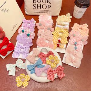 10 개/대 큰 활 꽃 탄성 Hairbands 어린이 소녀 달콤한 헤어 넥타이 패션 머리띠 헤어 액세서리 아이를위한 고무 밴드